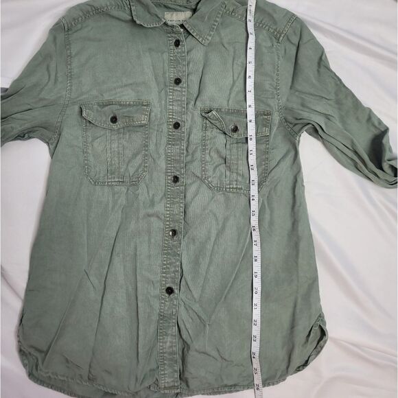 AMERICAN EAGLE green gorp long sleeve utility button up shirt S - Picture 9 of 9